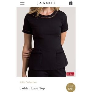 Jaanuu Scrub: Ladder Lace Top